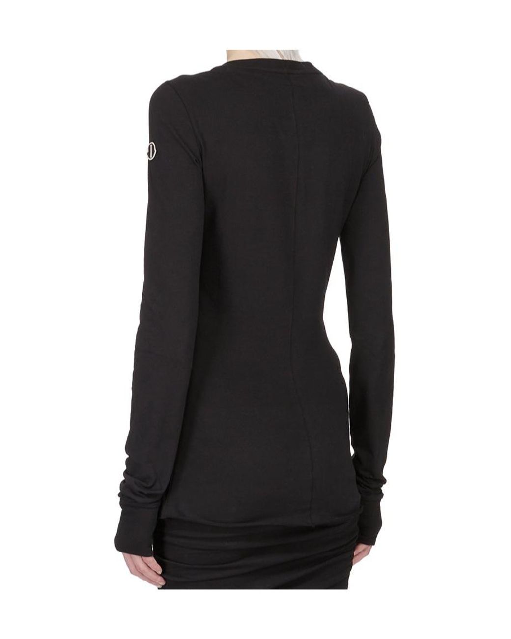 Moncler Black Moncler Rick Owens Logo Embroidered Jumper for men