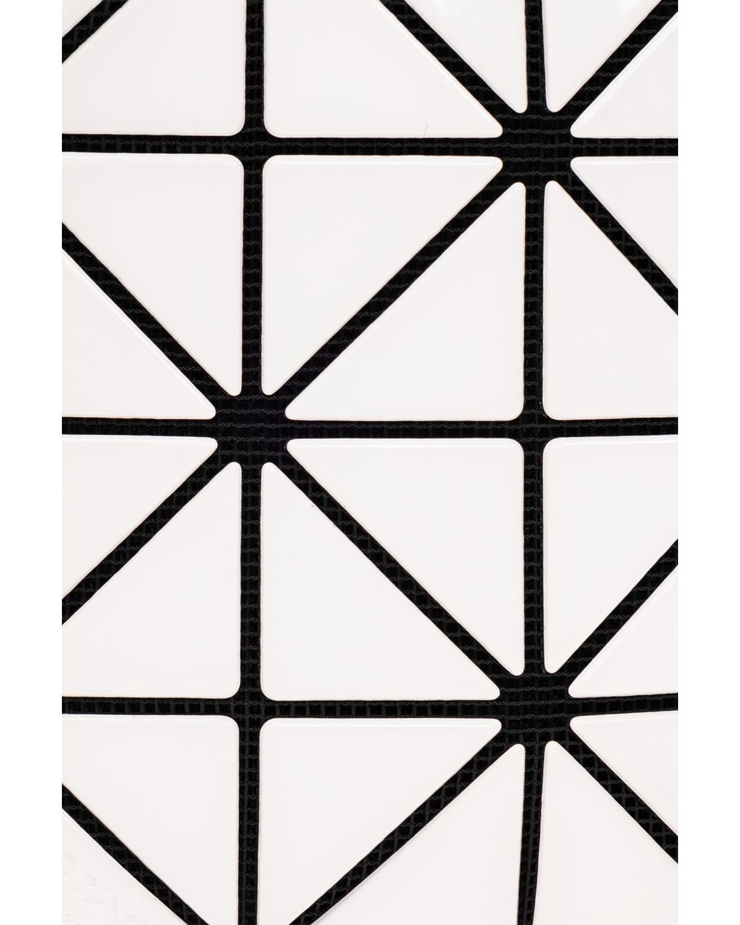 Issey Miyake White High-Shine Geometric-Design Cardholder for men