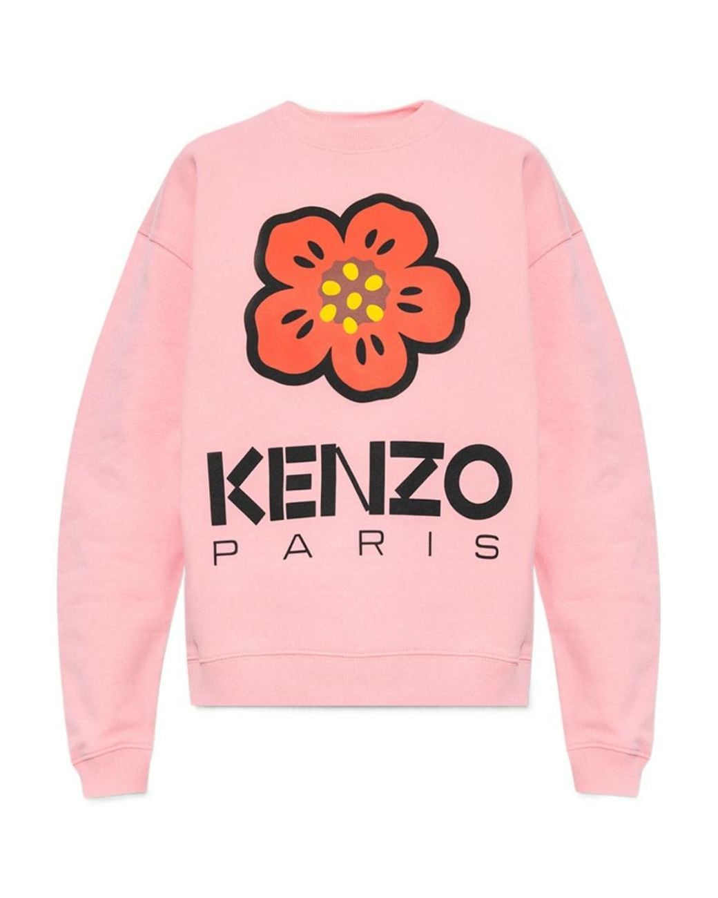 KENZO Pink Logo Printed Crewneck Sweatshirt