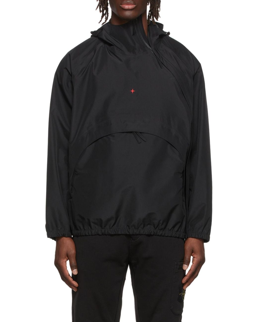 Stone Island Blue Marina Hooded Windbreaker for men