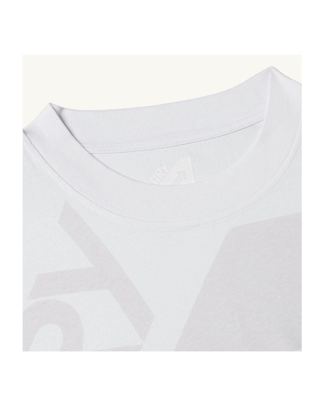 Autry White Logo-Printed Cropped T-Shirt