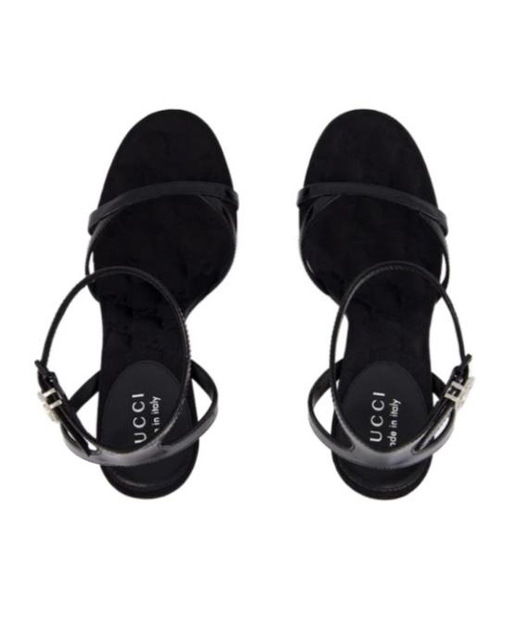 Gucci Black Ankle Strap Stiletto High-Heeled Sandals