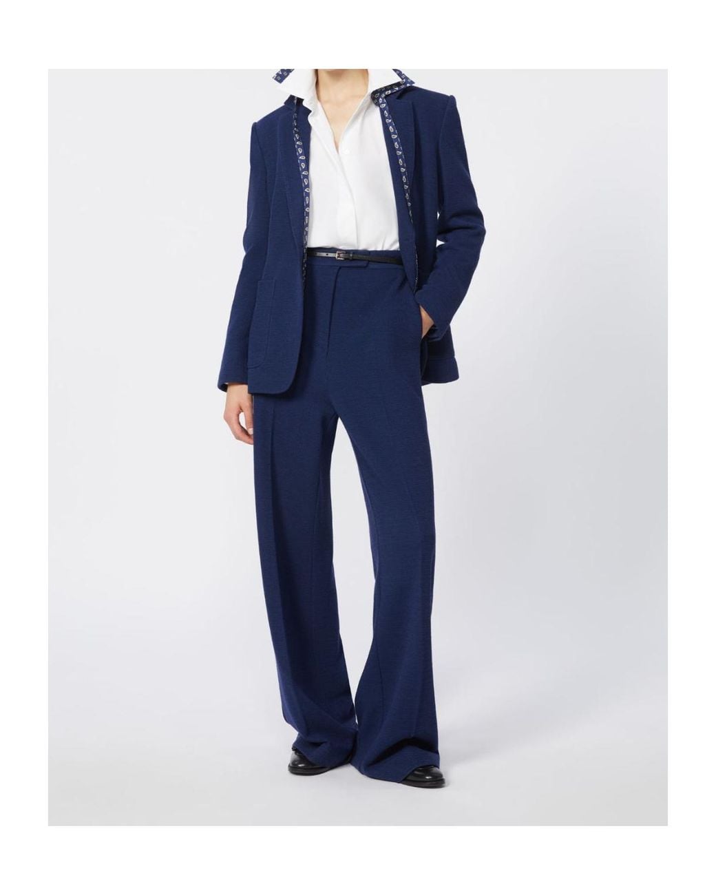 Max Mara Blue Patch-Pocket Blazer