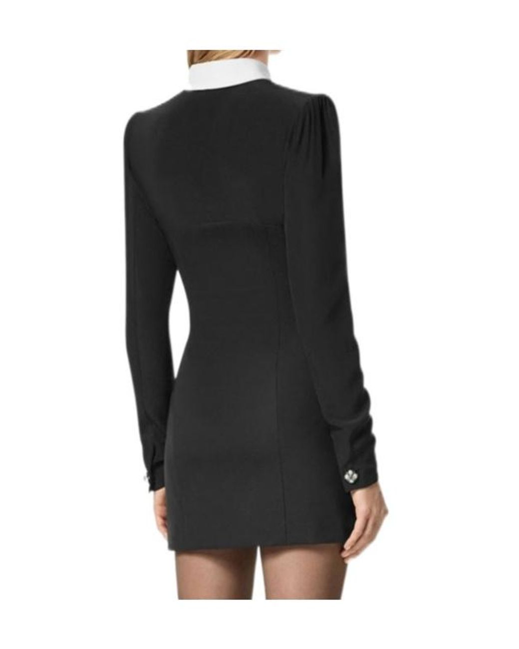 Versace Black Mini Dress With Collar
