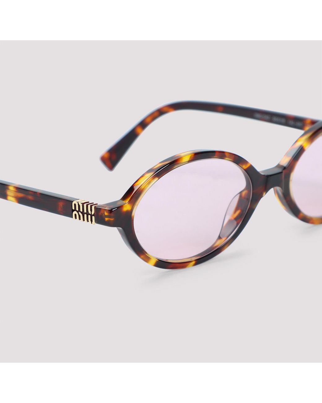 Miu Miu White Eyewear Oval-Frame Sunglasses