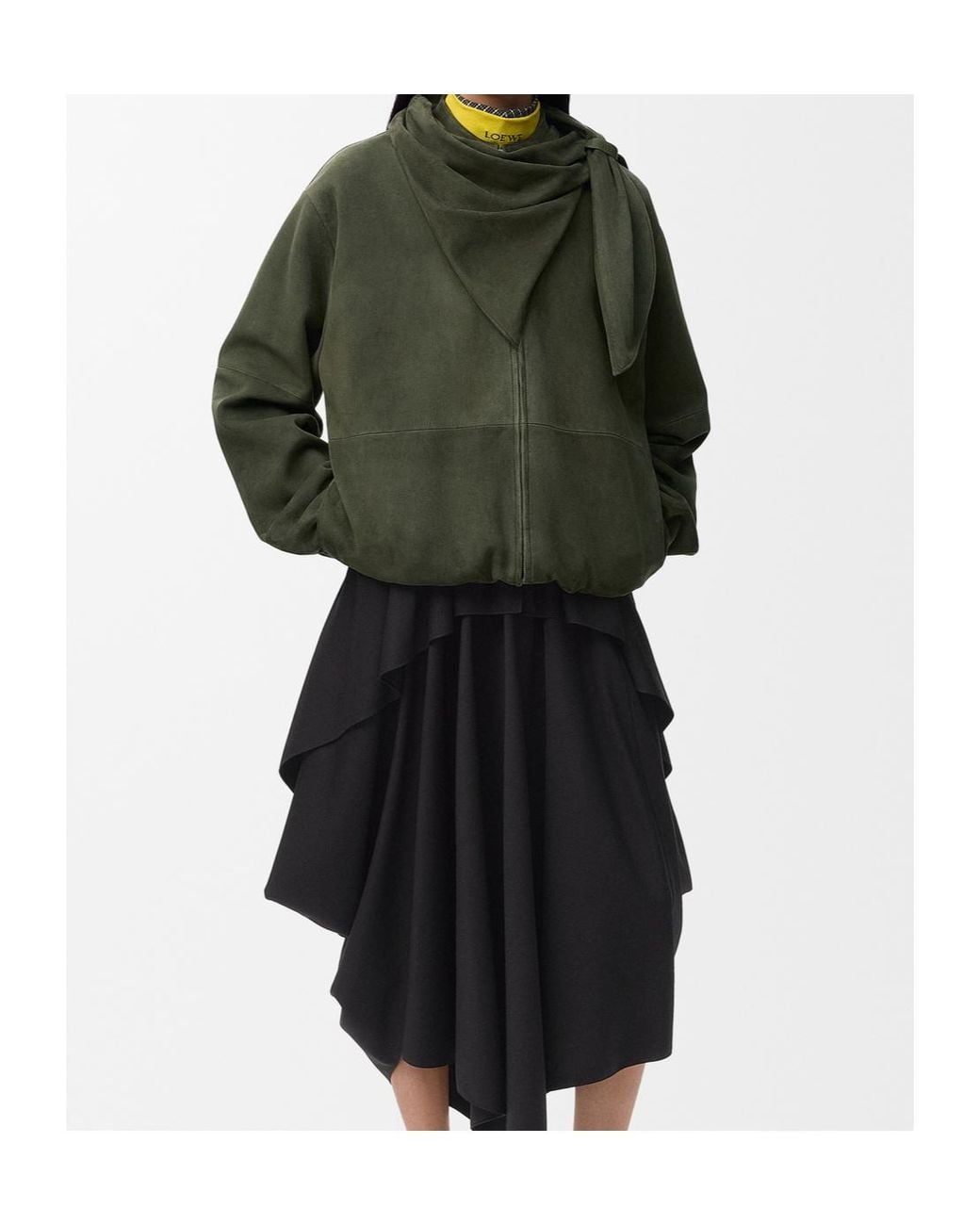Loewe Green Scarf Jacket