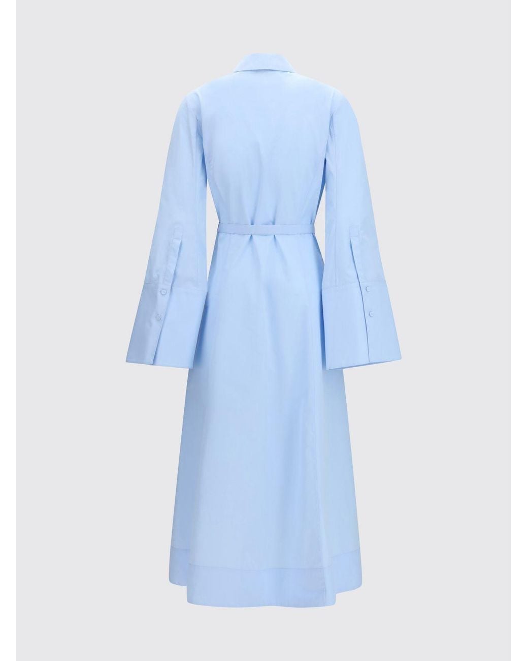 Gabriela Hearst Blue Carmina Belted Maxi Dress