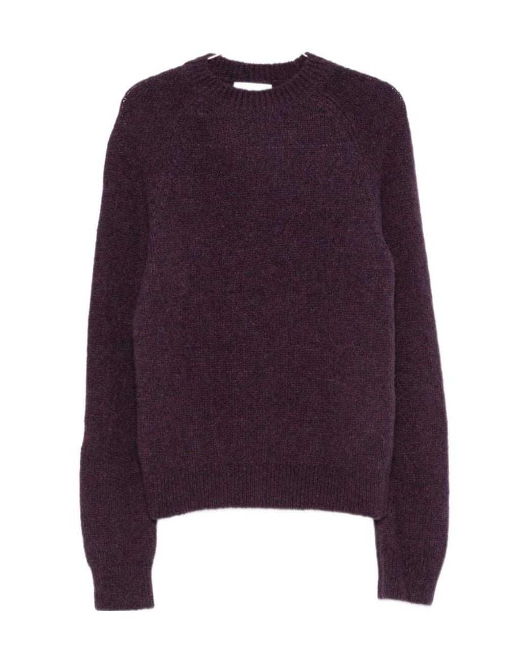 Dries Van Noten Purple Long Sleeve Crewneck Jumper for men