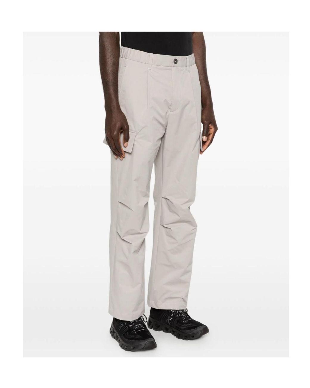 Herno White Elasticated-Waist Cargo Pants for men