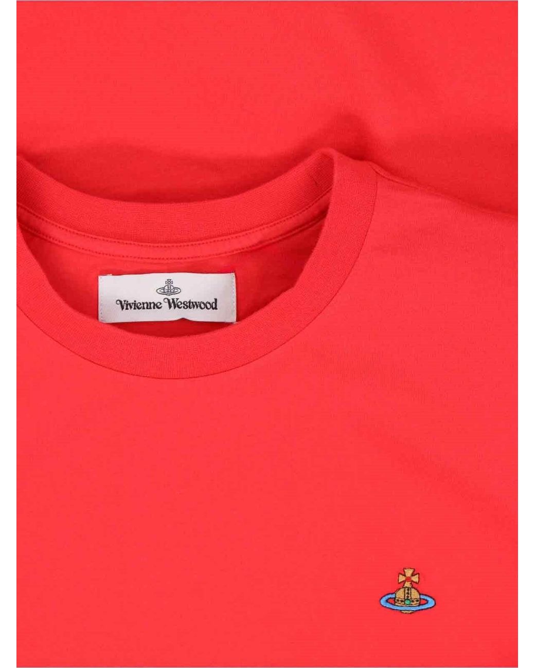 Vivienne Westwood Logo Embroidered Crewneck T-Shirt for men