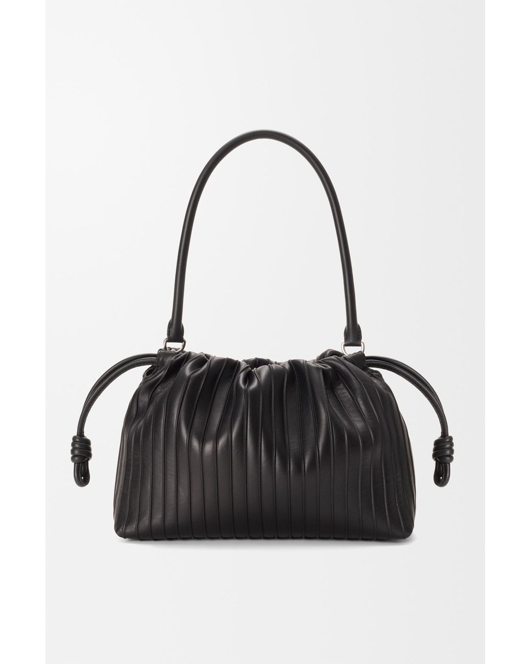 Loewe Black Medium Flamenco Pleats Purse