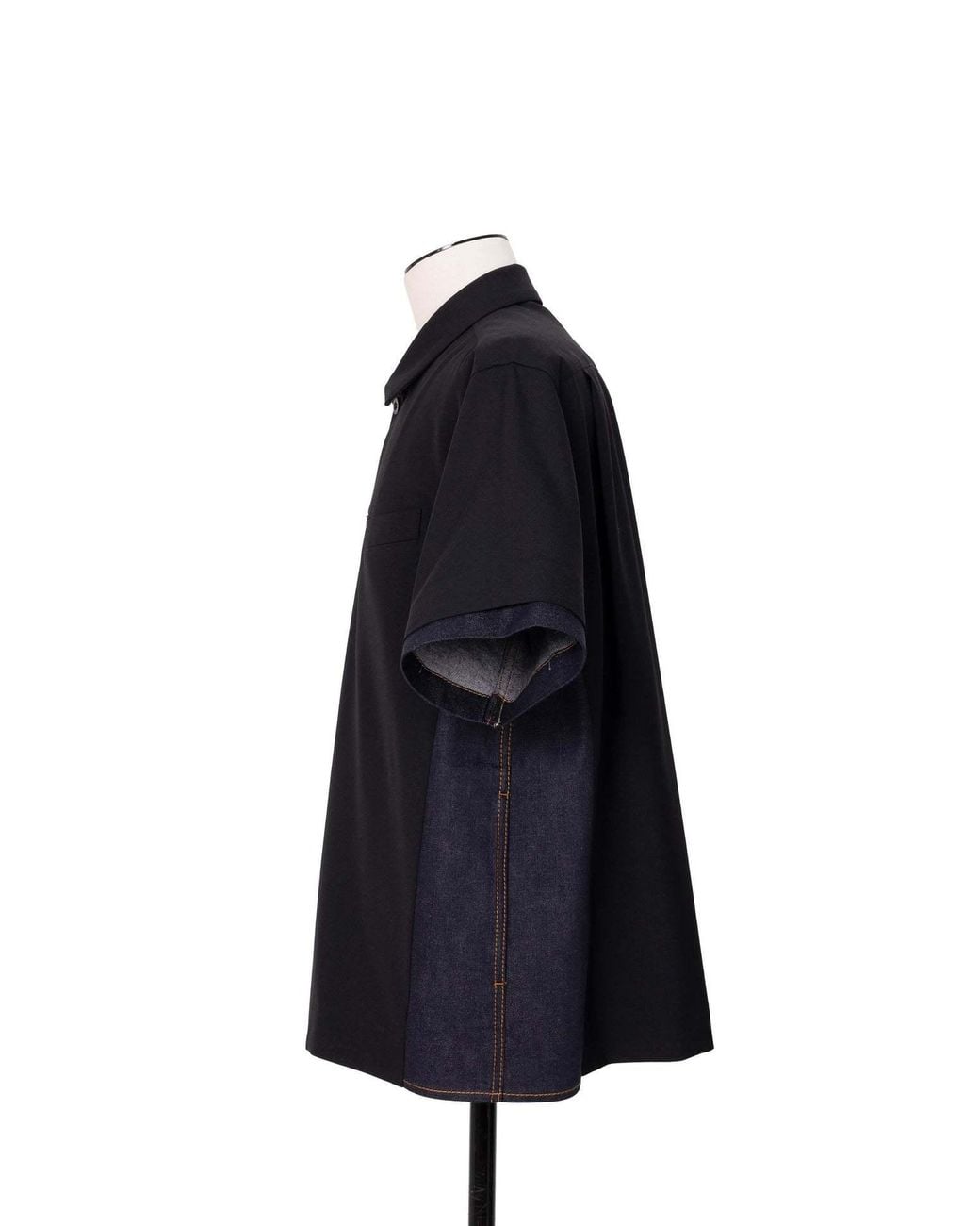 Sacai Black Patchwork Design Shirt for men