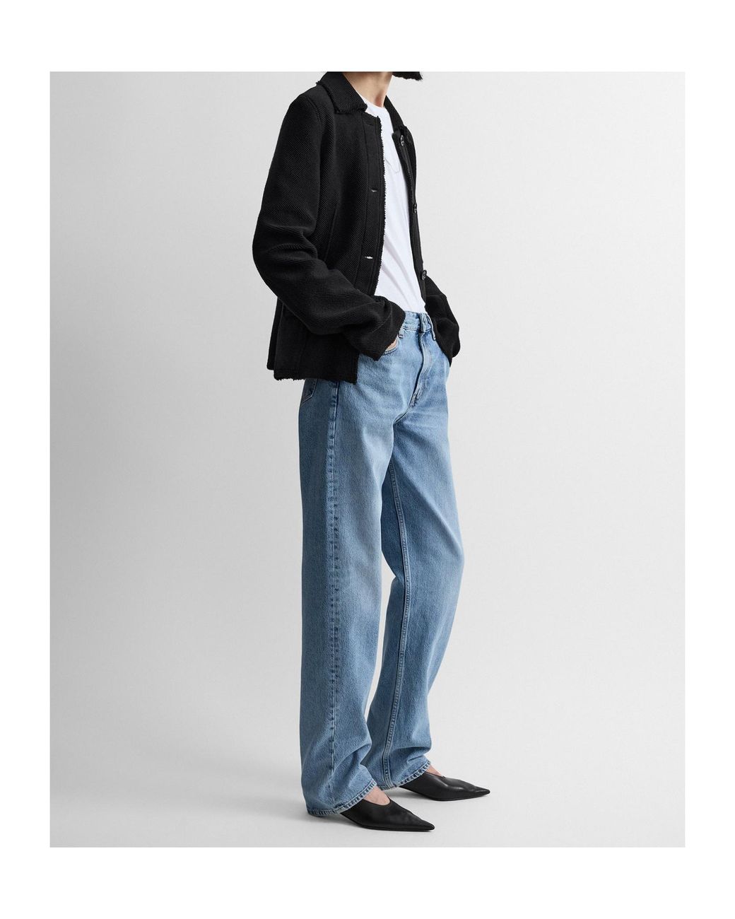 Totême Black Raw Hem Jacket