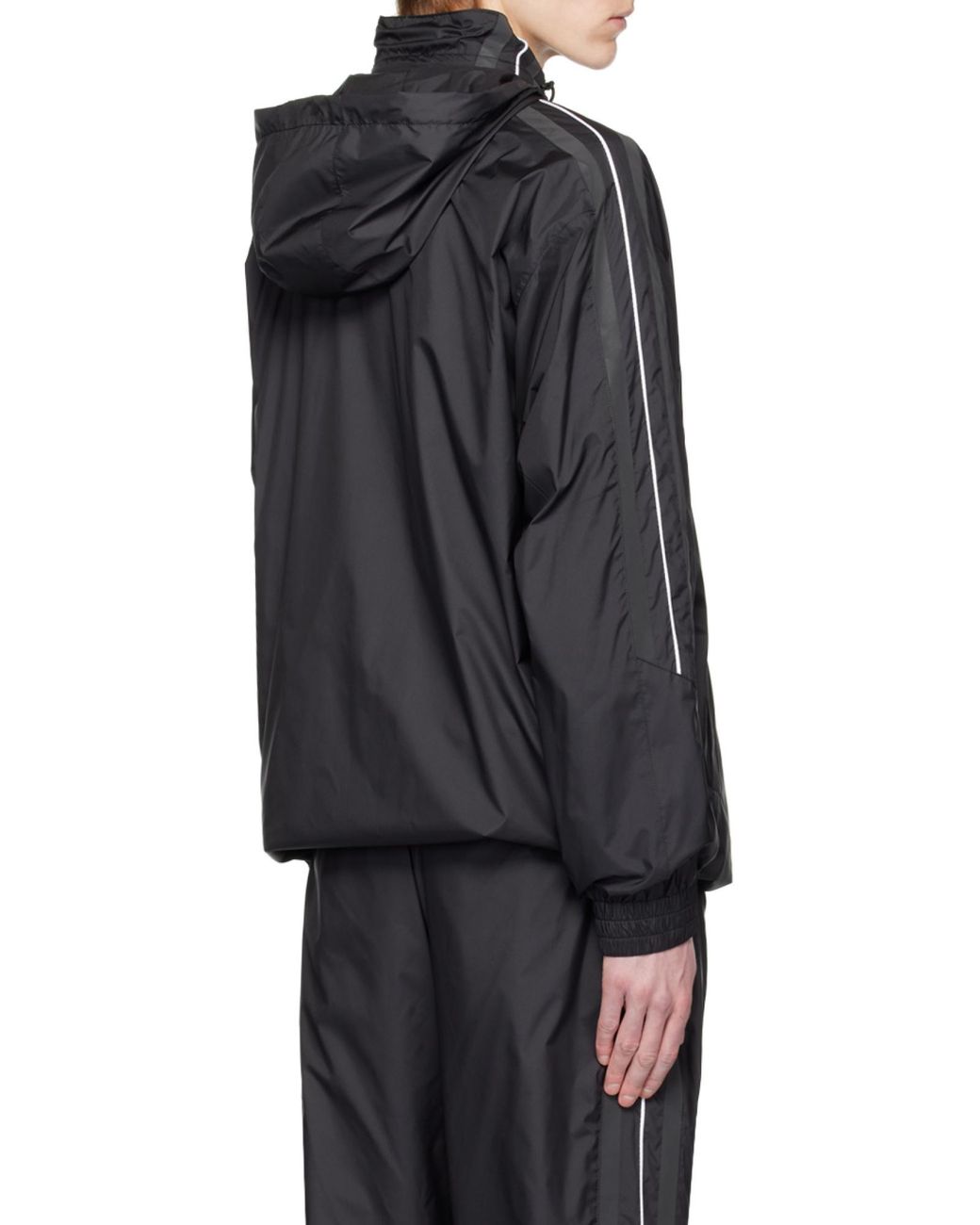 Givenchy Blue Logo Embroidered Hooded Jacket for men