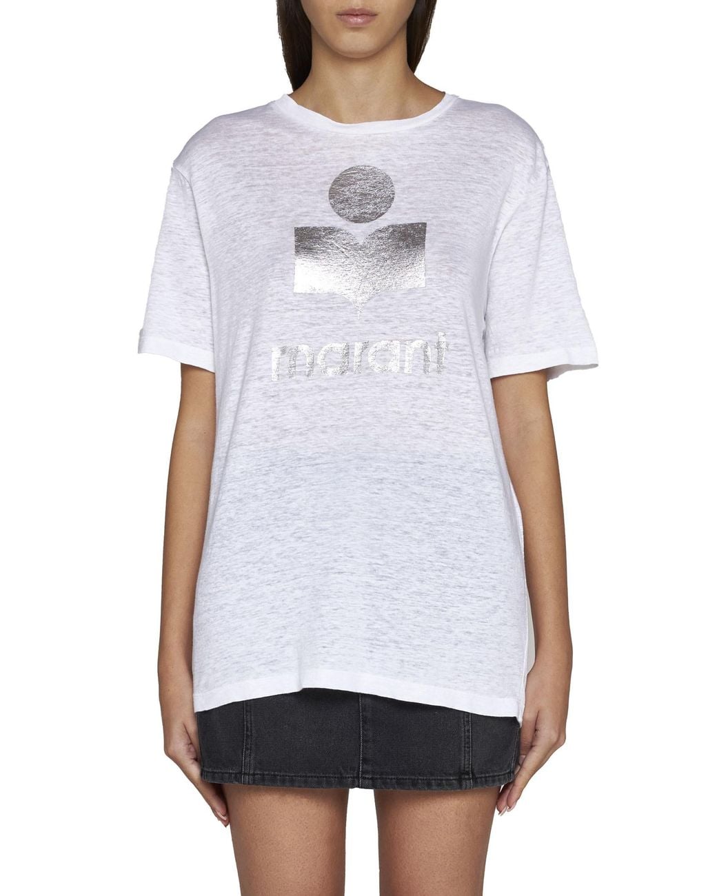 Isabel Marant White Isabel Marant Zewel Logo Print T-Shirt
