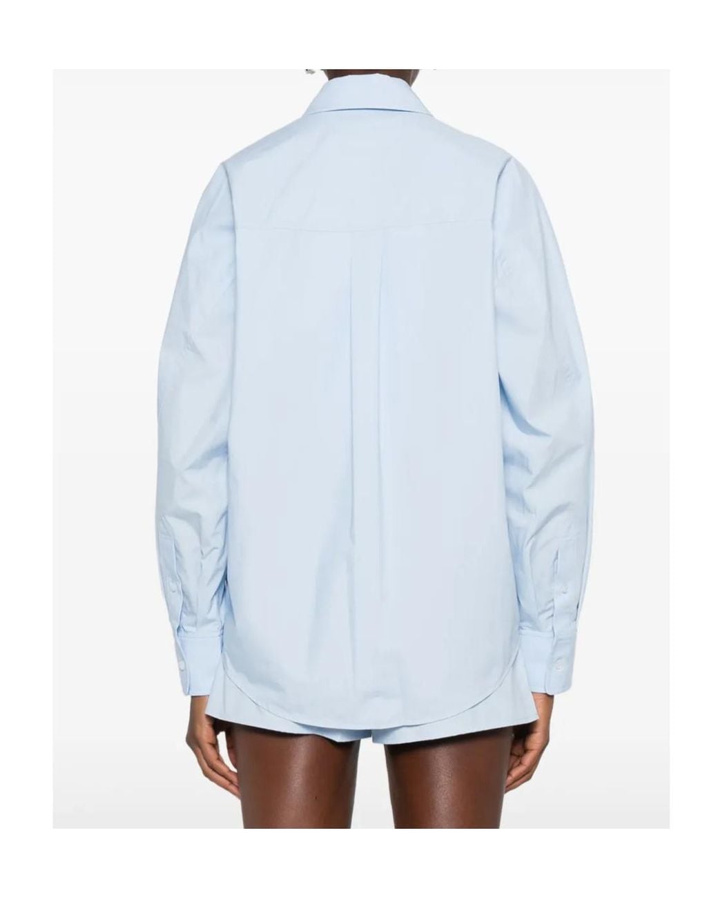 Alexander Wang Blue Long-Sleeved Oversized Shirt