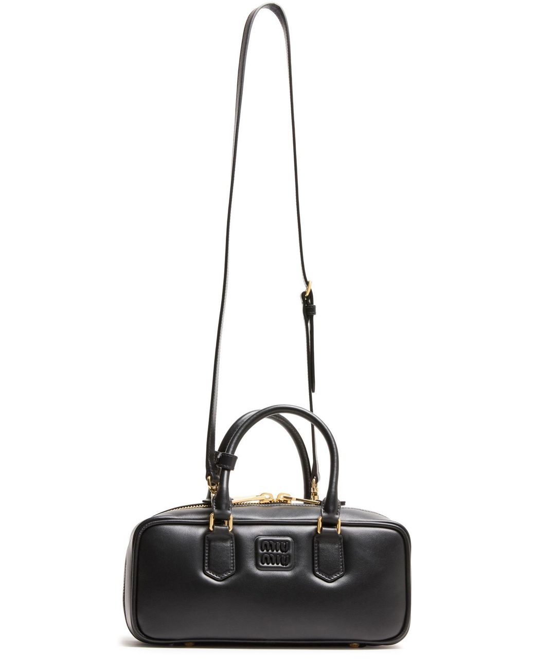 Miu Miu Black Arcadie Leather Handbag