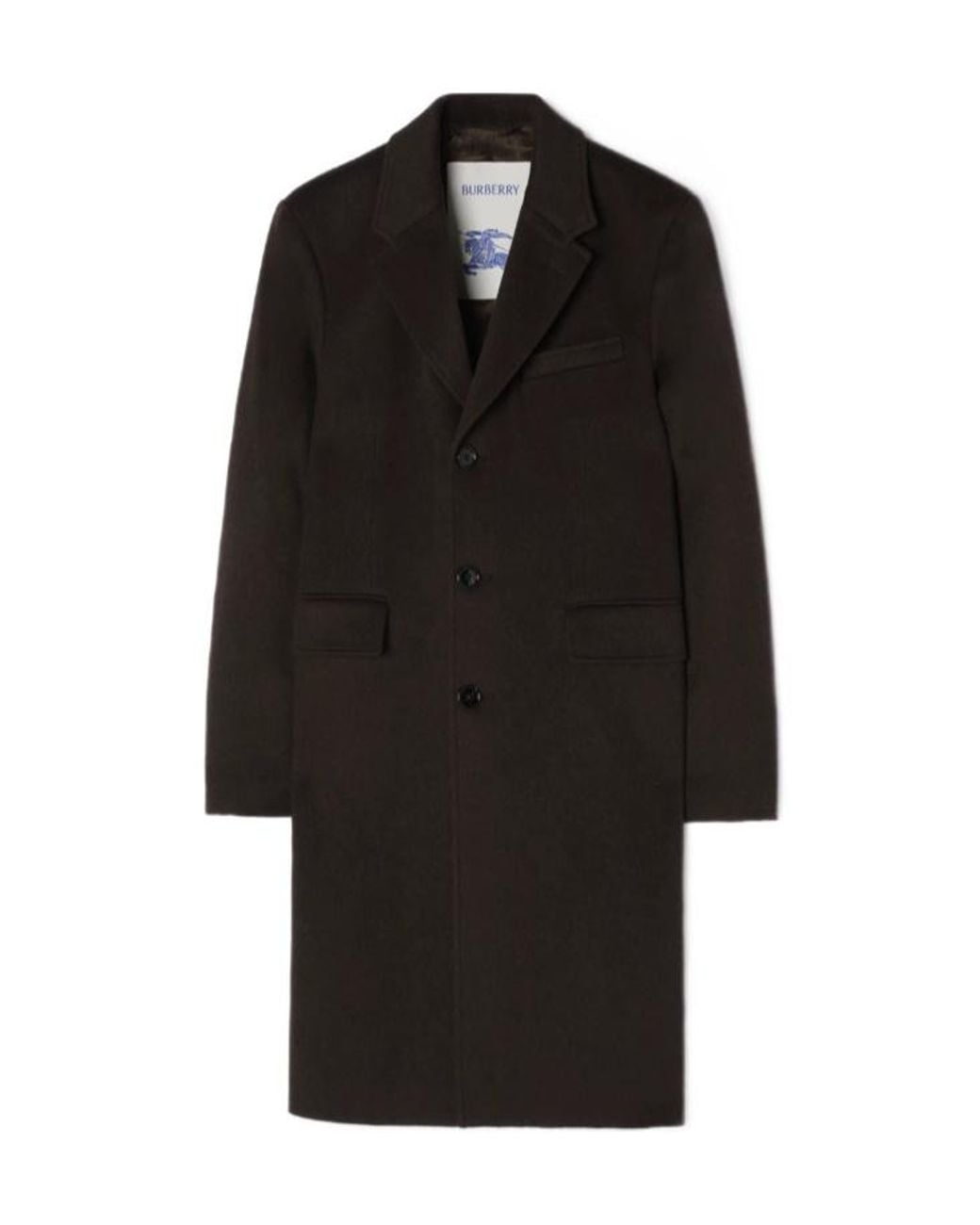 Burberry Black Wool Cashmere Tailored Coat for men