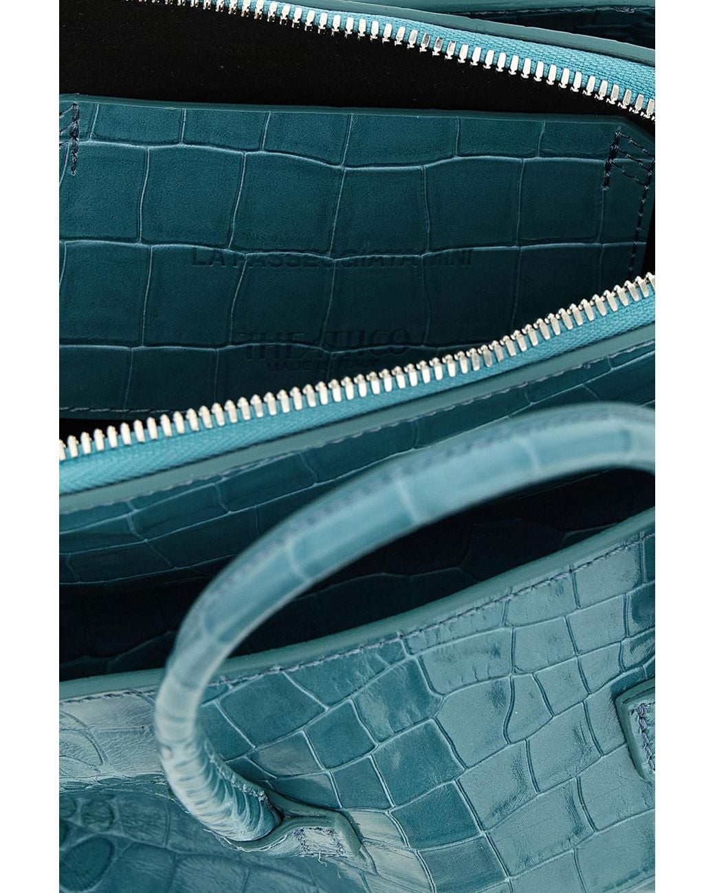 The Attico Blue The La Passeggiata Mini Tote Bag