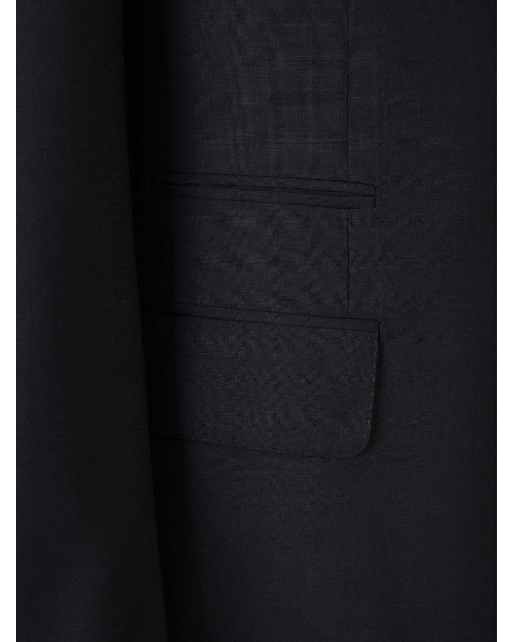 Brioni Black Long-Sleeve Blazer And Belted Trousers Suit Set for men