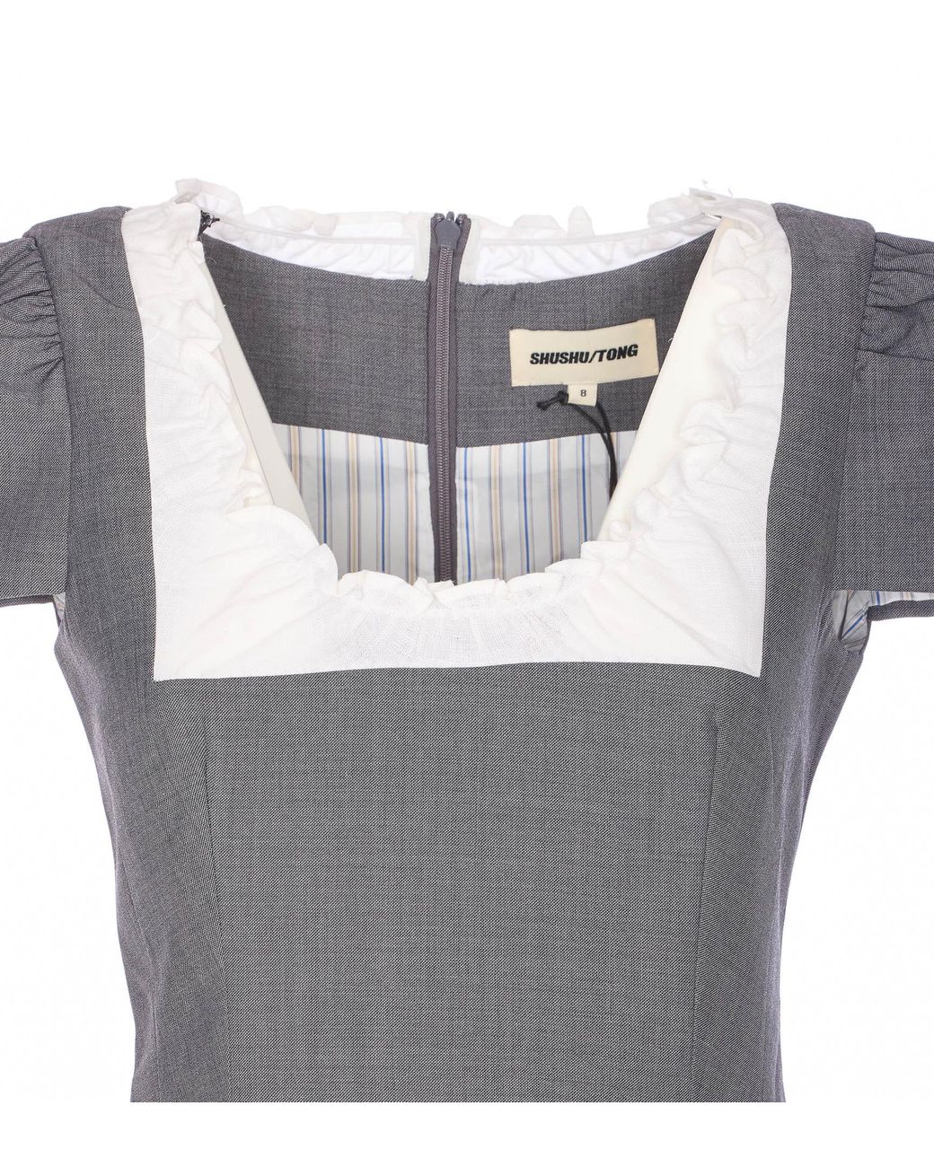 ShuShu/Tong Gray Shushu/Tong Scalloped Mini Dress