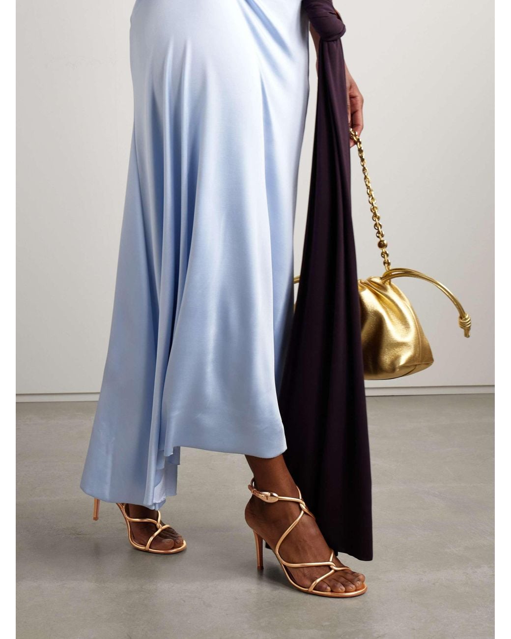 Gianvito Rossi Metallic Mamba Open Toe Sandals