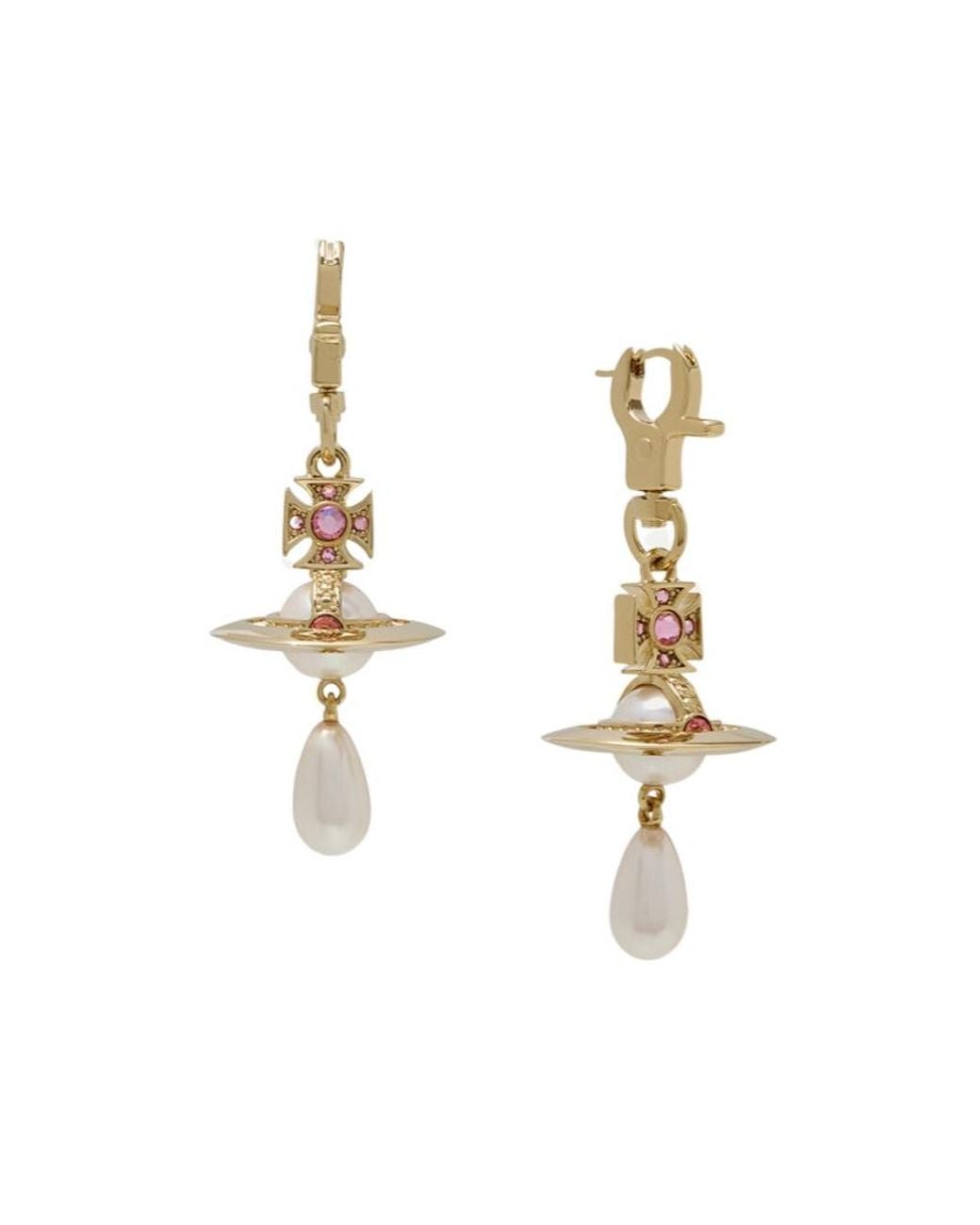 Vivienne Westwood White Aida Earrings