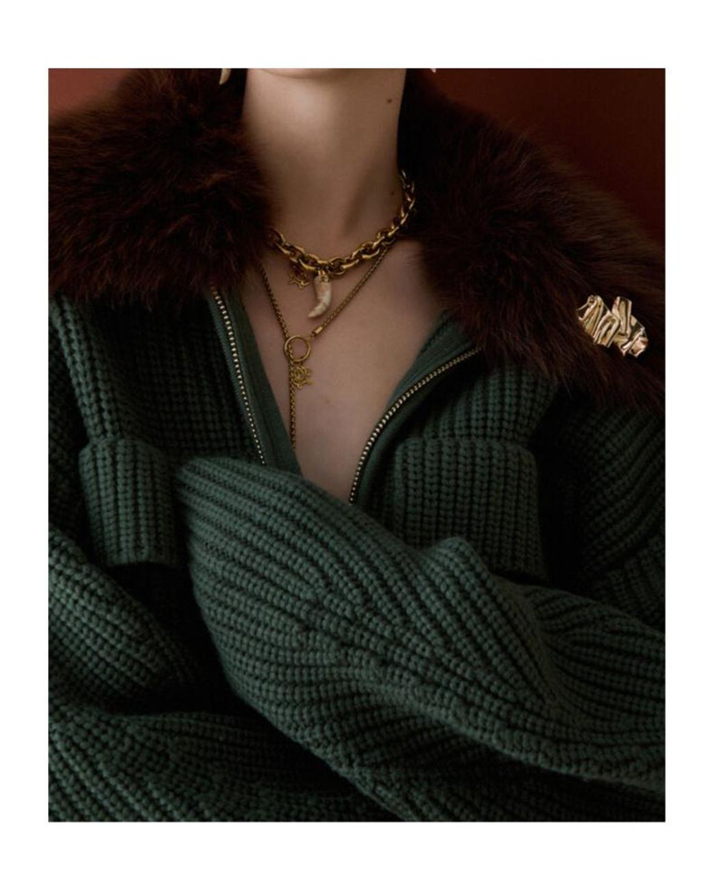 Liu Jo Green Wool Bomber Jacket