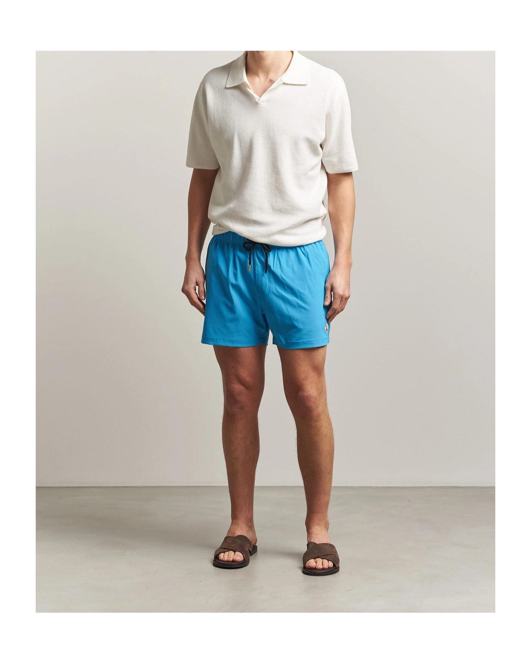 Save The Duck Blue Ripo Drawstring Swim Shorts for men