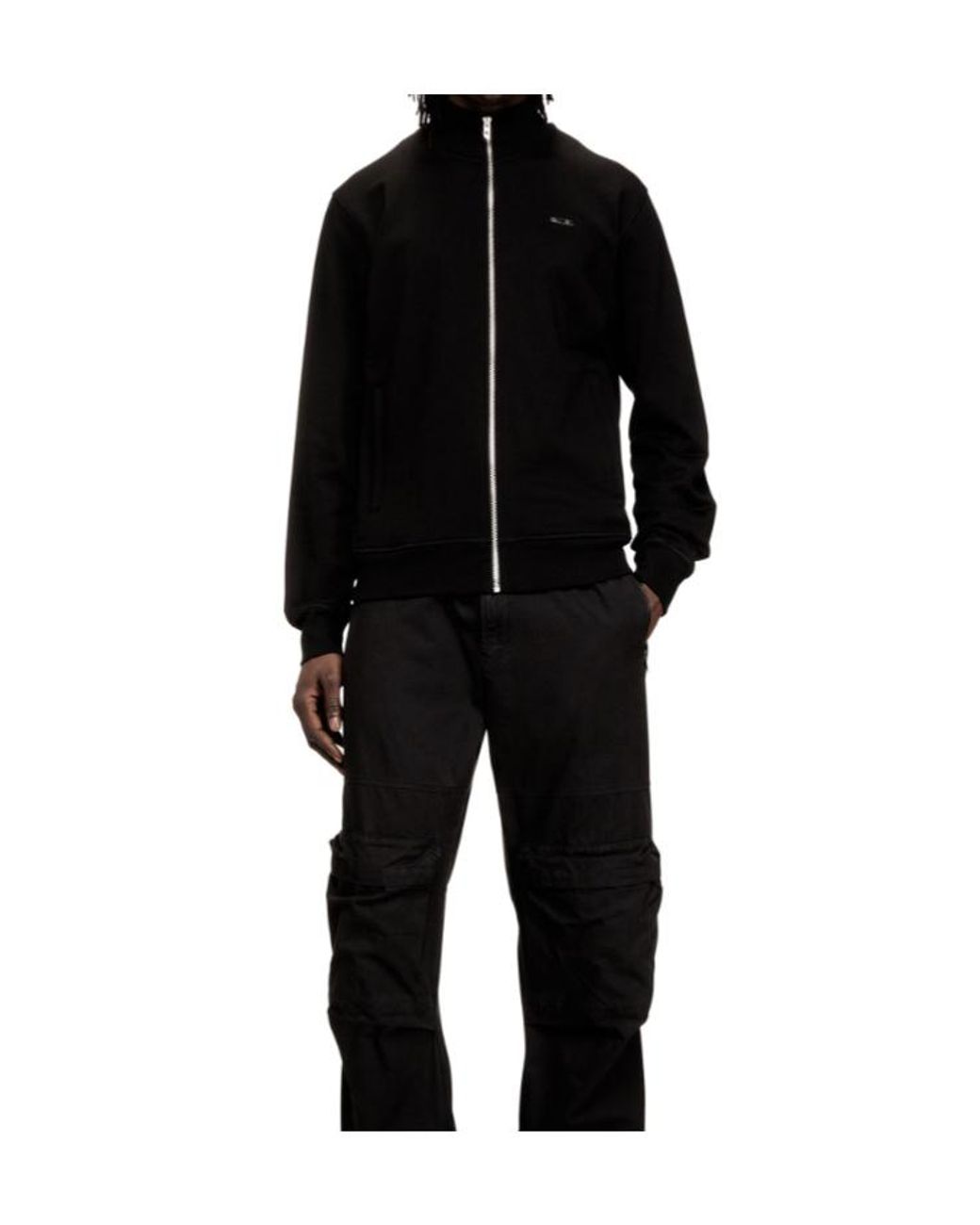 DIESEL Black S-Lock-Met Zipped Sweatshirt for men