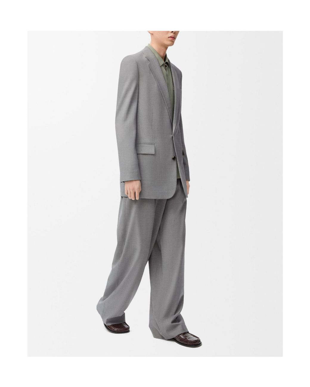 Loewe Gray Single-Breasted Regular Fit Jacket for men