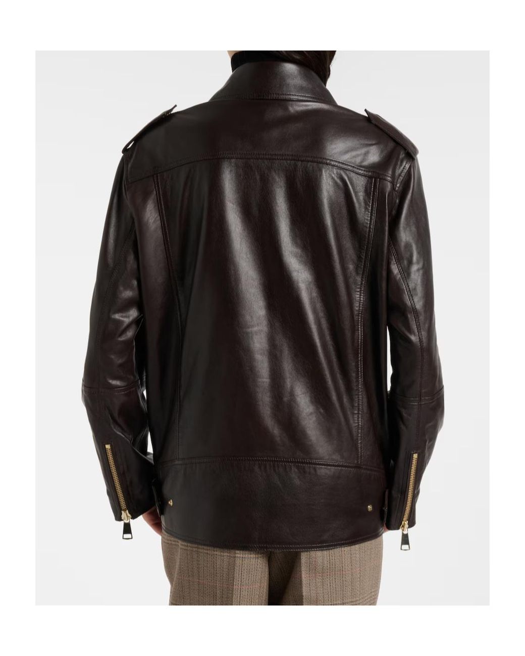 Dorothee Schumacher Black Sleek Statement Leather Biker Jacket