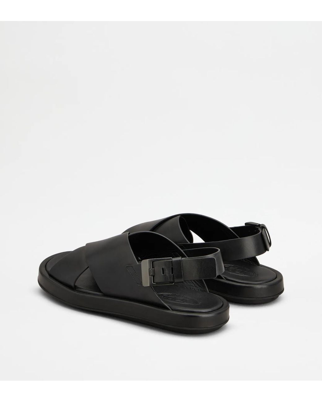 Tod's Black Open-Toe Flat Sandals for men