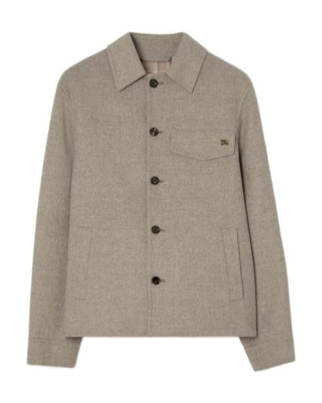 Burberry Brown Wool Thorn Overshirt for men