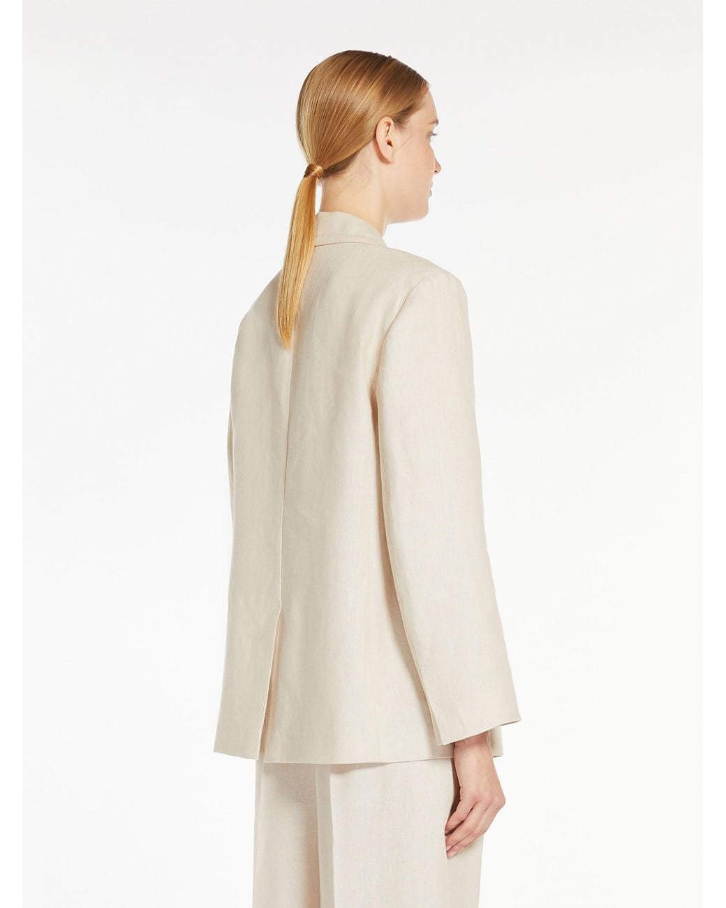 Max Mara Natural 'S Double-Breasted Long-Sleeved Jacket