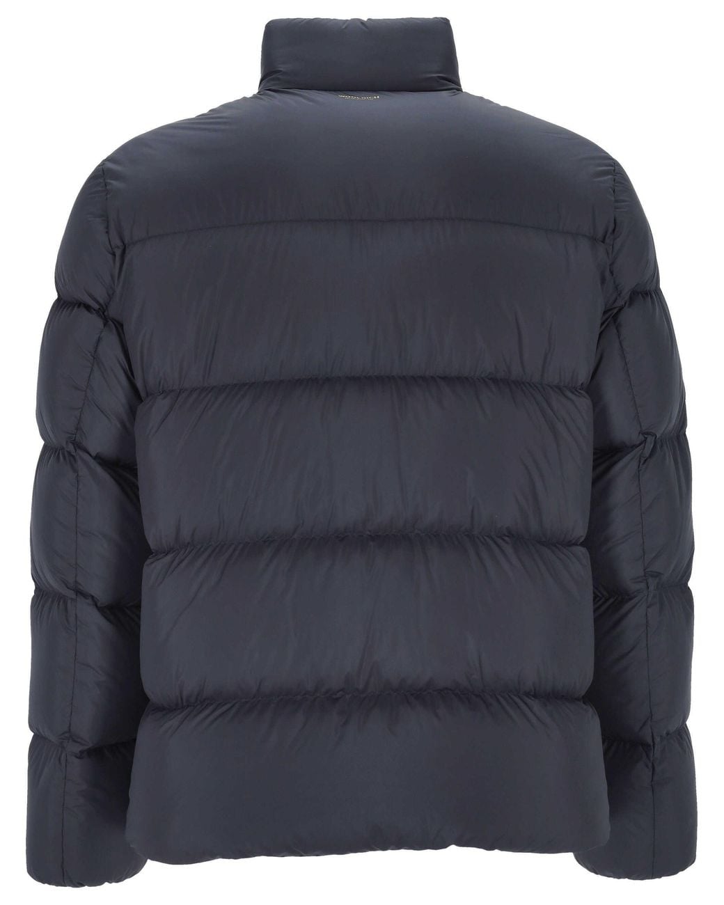Woolrich Blue Zipped Quilted Jacket for men