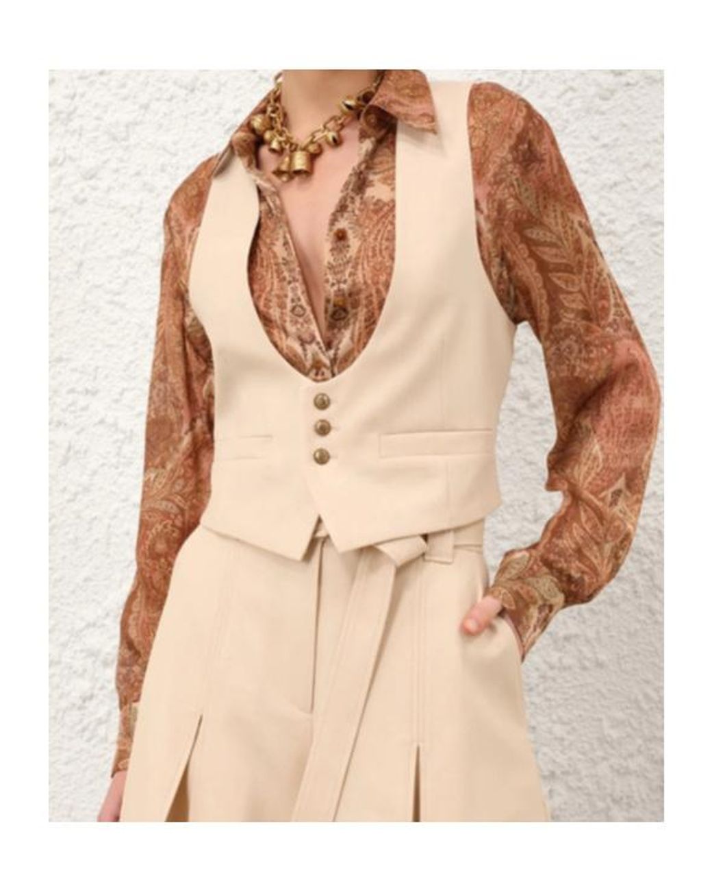 Zimmermann Natural Buttoned Gilet