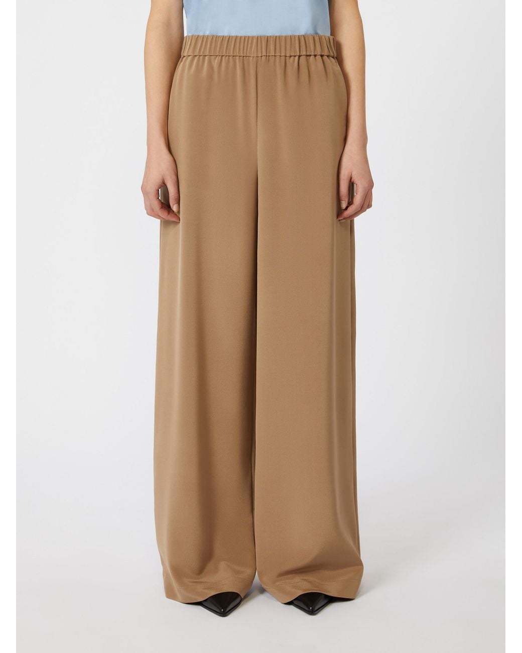 Max Mara Natural Bonn Wide Leg Trousers