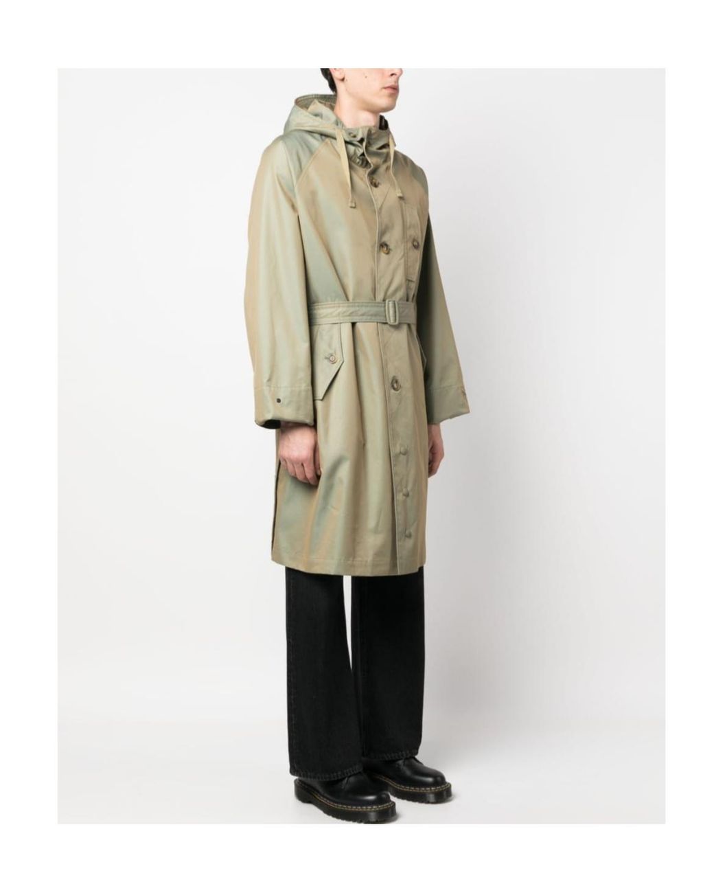 Baracuta Green Metallic-Finish Trench Coat for men