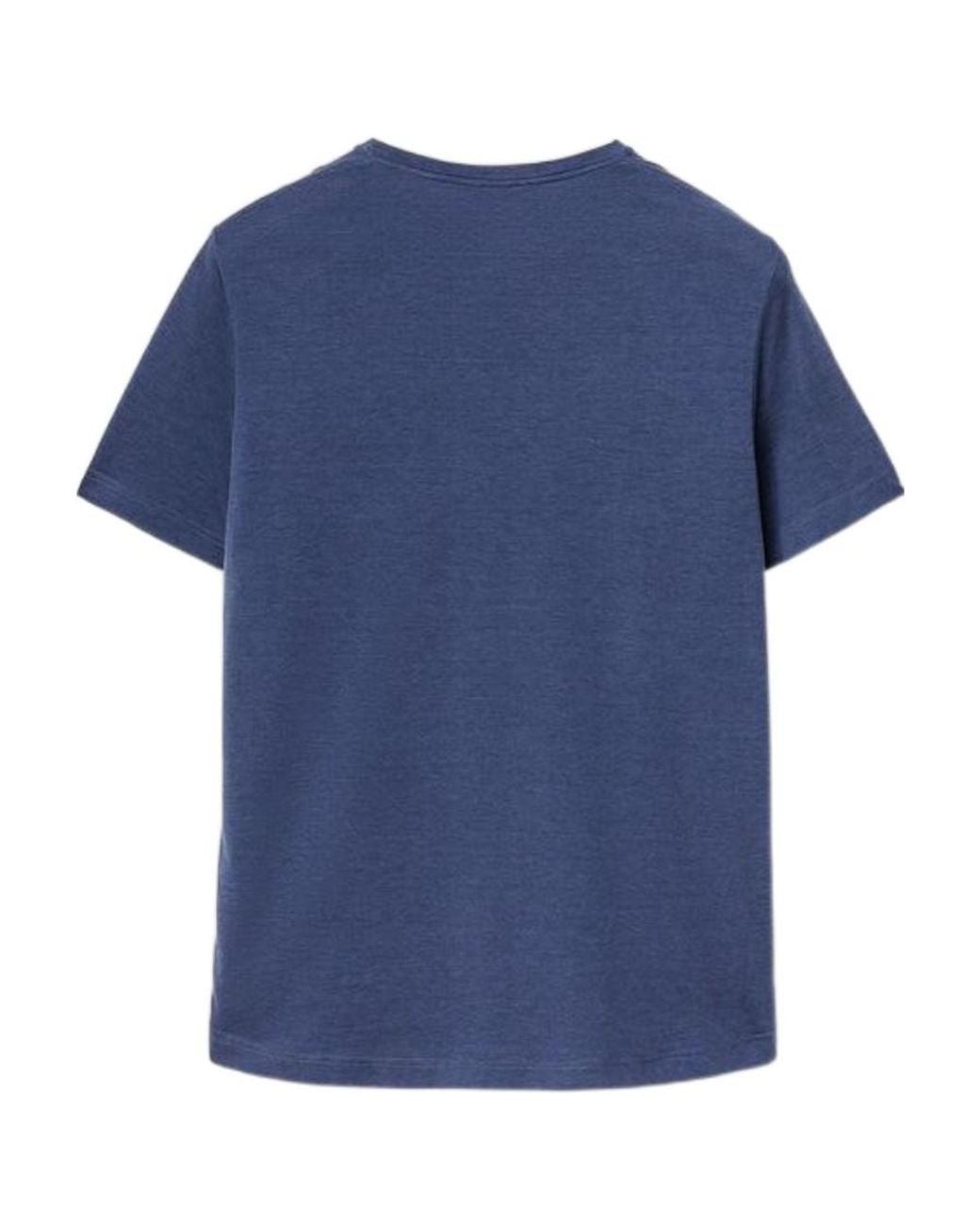 Loro Piana Blue Short-Sleeved Jersey T-Shirt for men