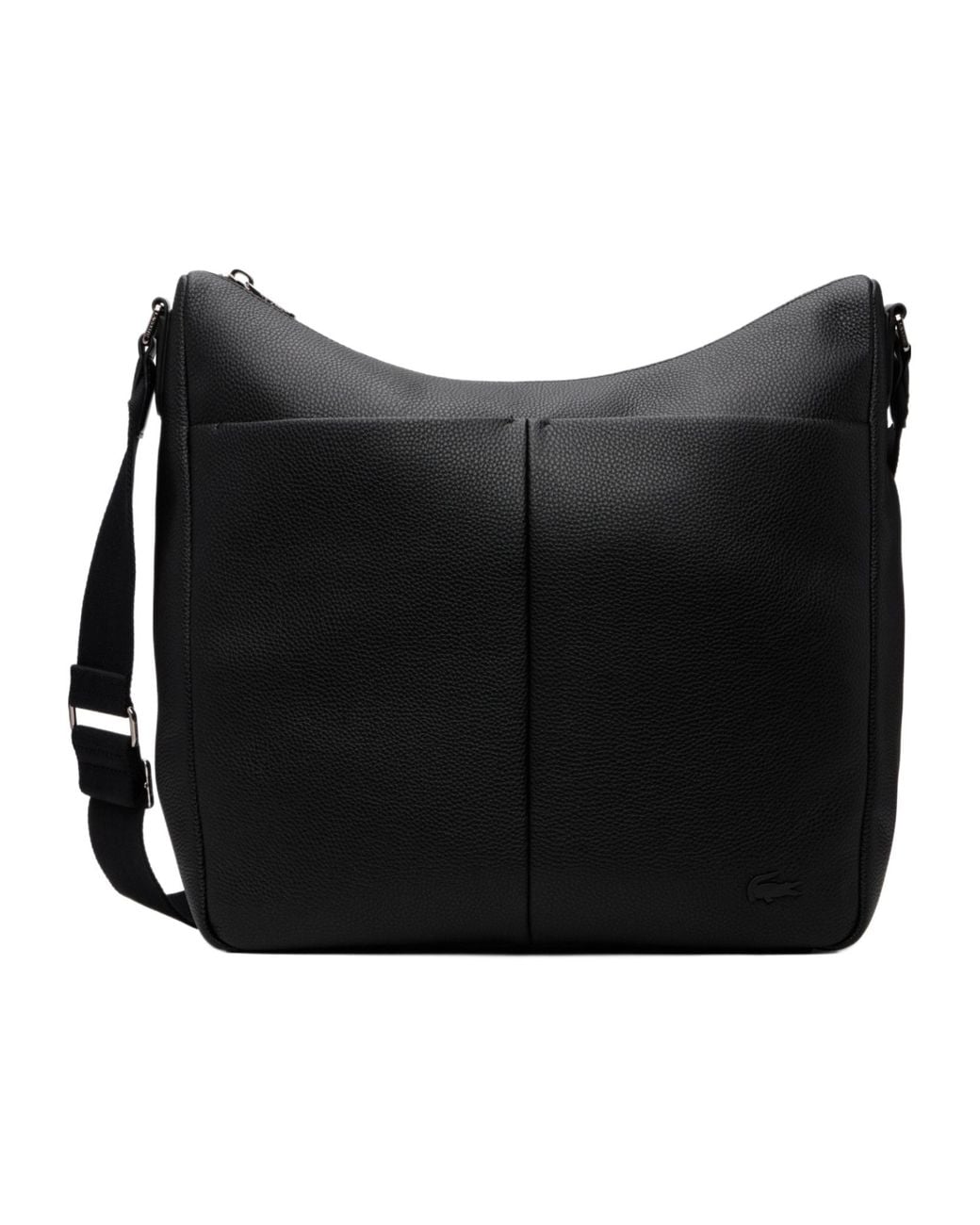 Lacoste Black Large Magnus Shoulder Bag for men