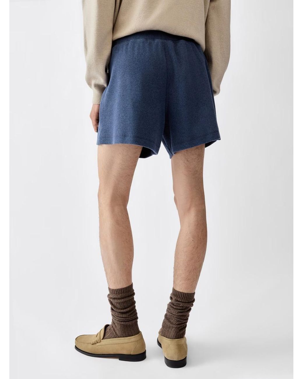 Jacquemus Blue Tricot Button-Front Shorts for men