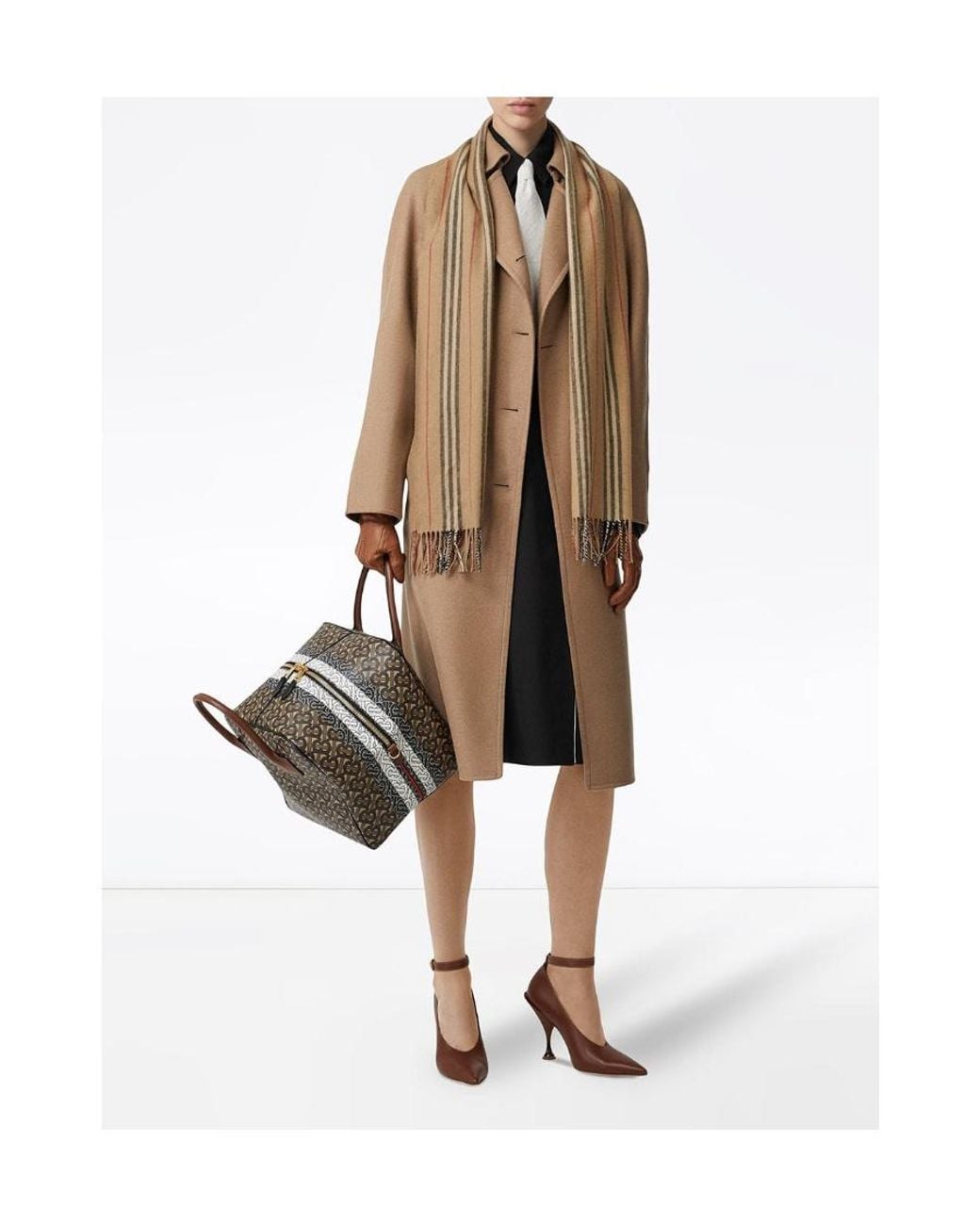 Burberry Natural Iconic Striped Scarf