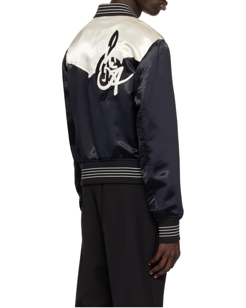 Amiri Black Logo Patch Bomber Jacket for men