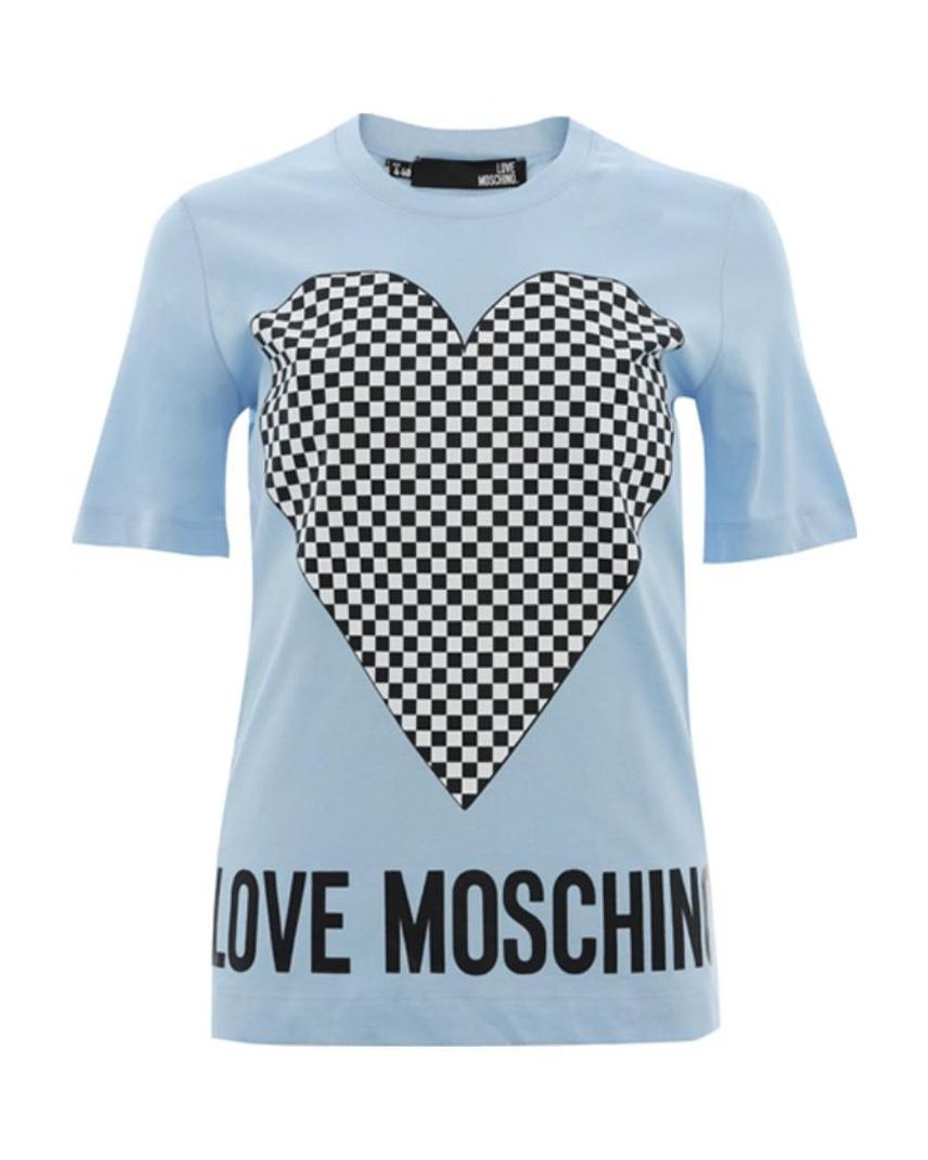 Moschino Blue Heart-Shaped Logo T-Shirt
