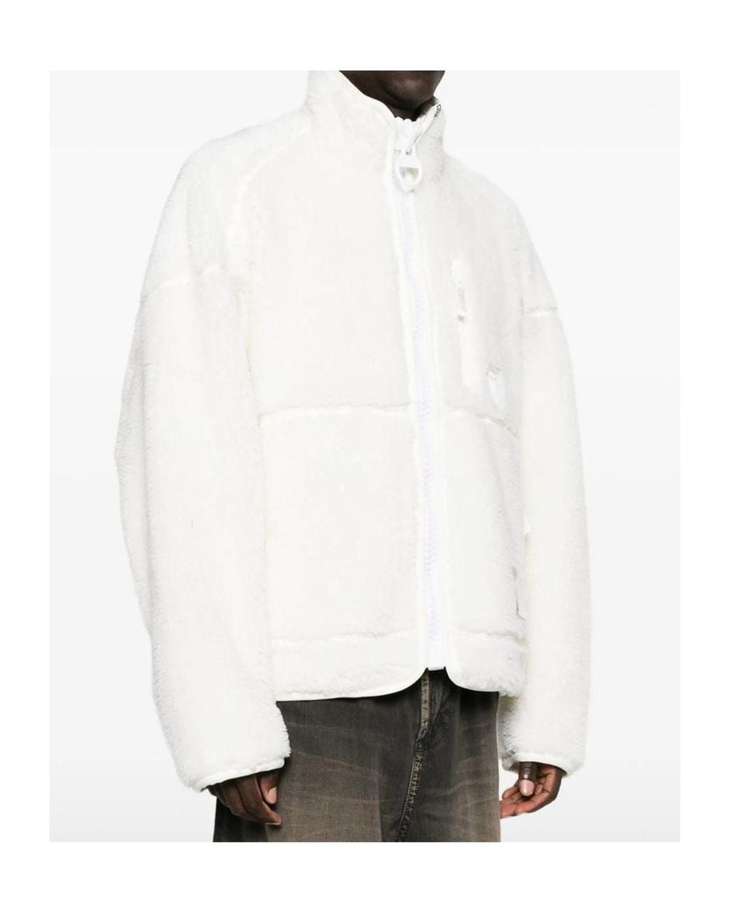 Maison Mihara Yasuhiro White Wide Back Boa Jacket for men