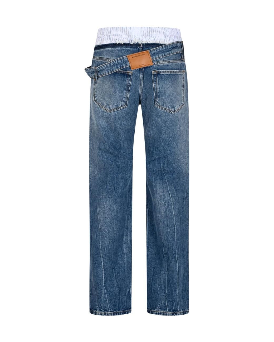 Alexander Wang Blue Boxer Drop Waistband Slim Jeans