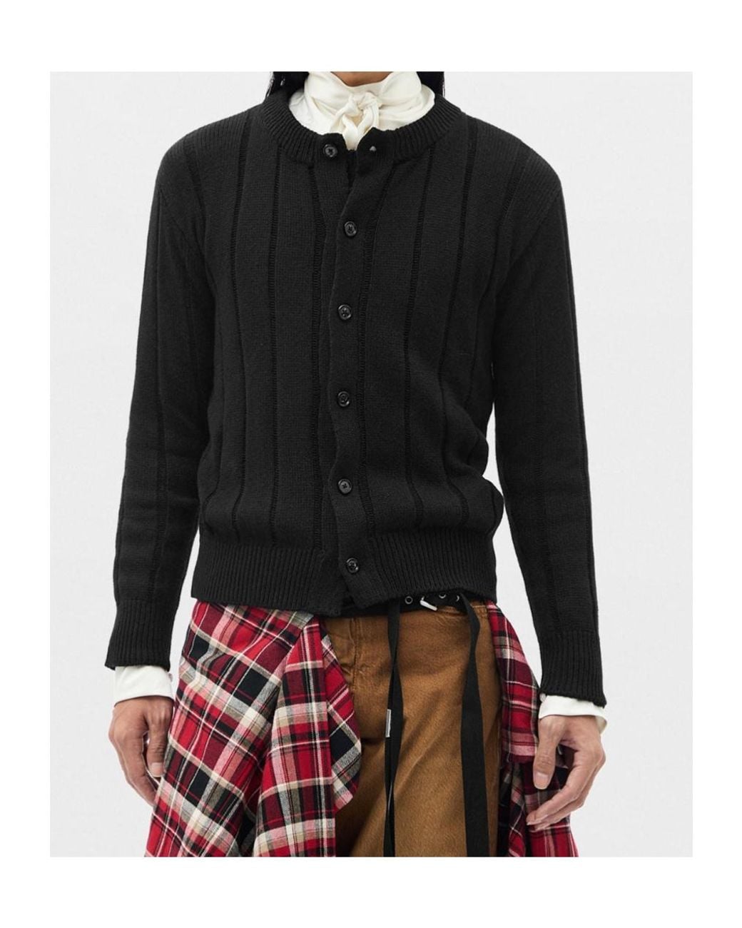 Ann Demeulemeester Multicolor Natel Brushed Rib Cardigan for men