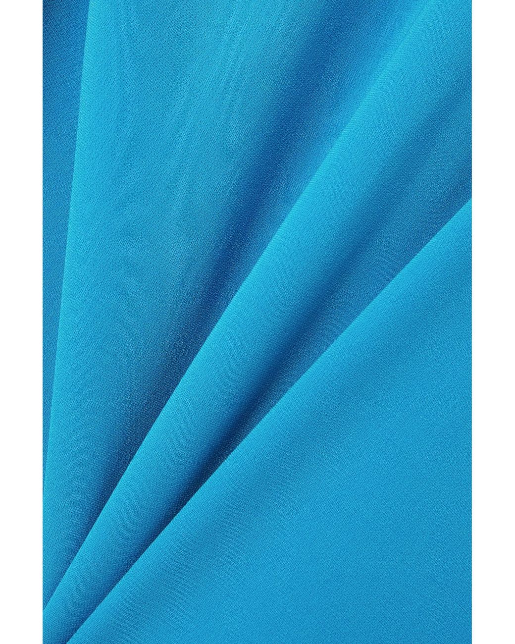 Proenza Schouler Blue Open-Back Draped Crepe Maxi Dress