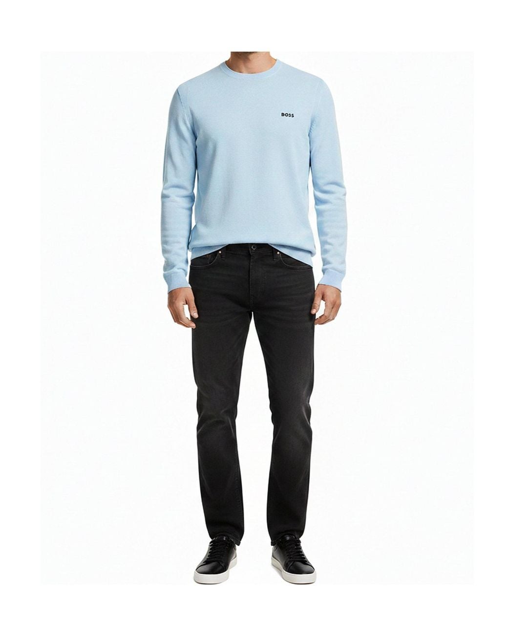 Boss Blue Comfortable Pullover for men